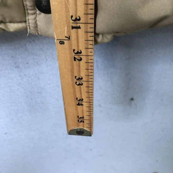 Vintage JCPenney Parka Jacket Mens MT Beige Insulated Hooded Winter 70s